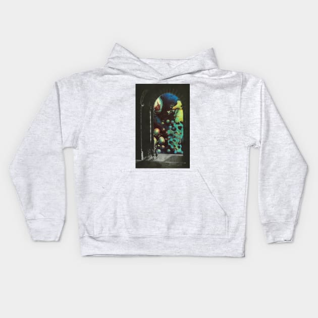 Basal Bloom Kids Hoodie by collageartbyandrewmcgranahan